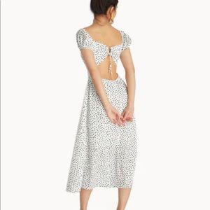 Midi Print Open Back Dress